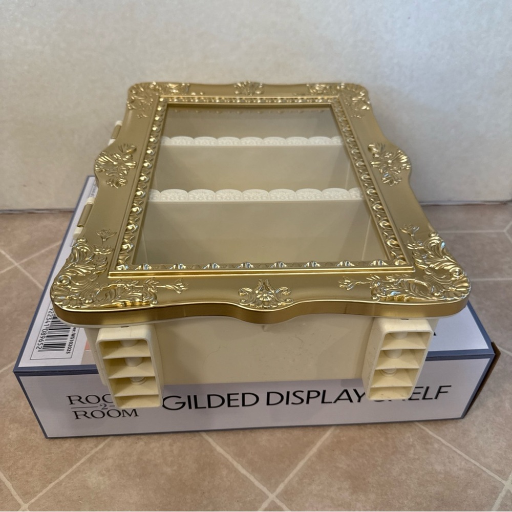 TikTok Viral Room2Room Five Below Gilded Display Shelf Gold Vanity Cabinet - Picture 11 of 16